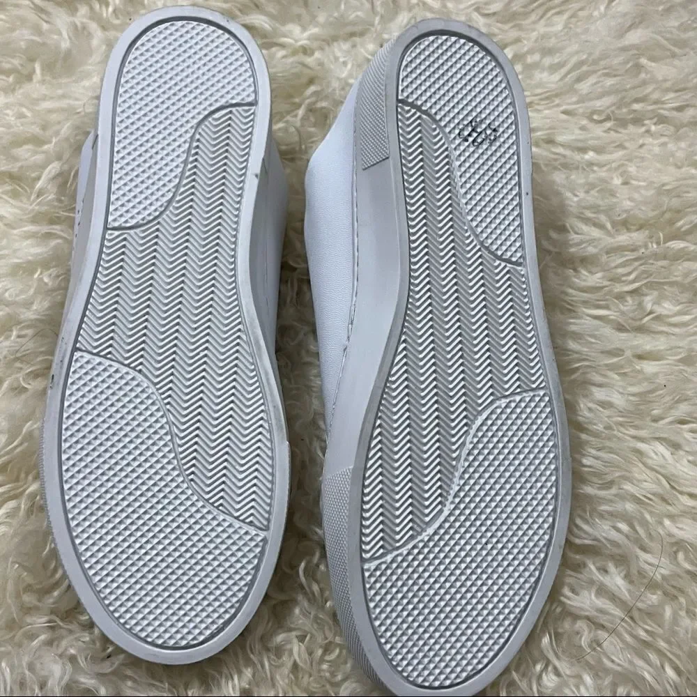 Steve Madden White Slip On Vegan Leather Sneakers 8M